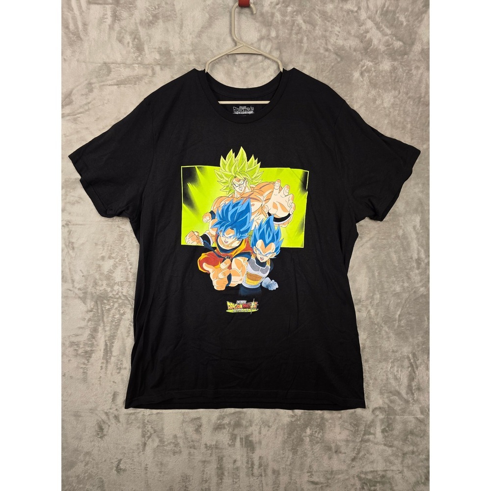 Dragon Ball Super Broly Movie T Shirt Mens XXXL Black Anime Manga Goku Vegeta